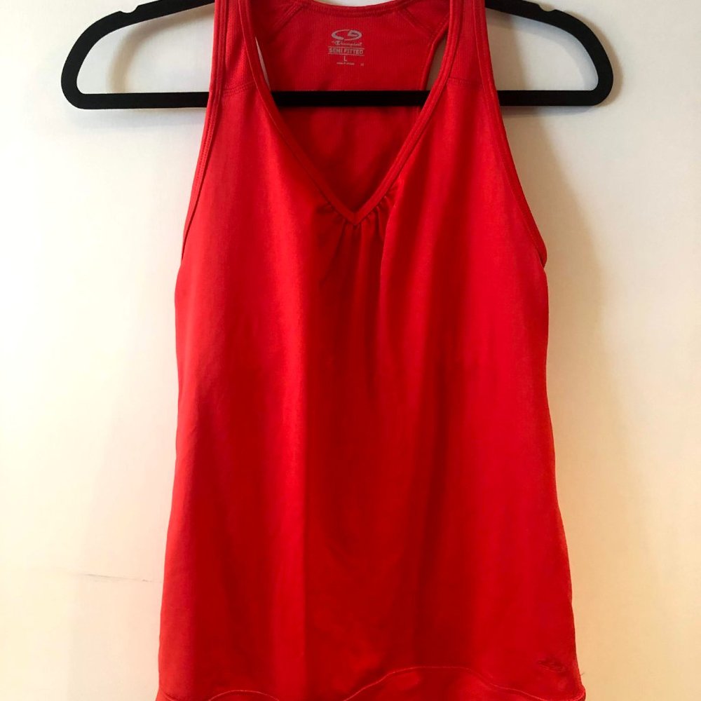 Workout top with built in